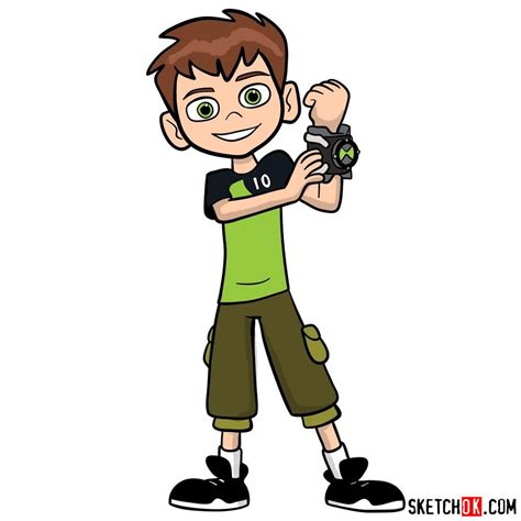 how to draw ben ten